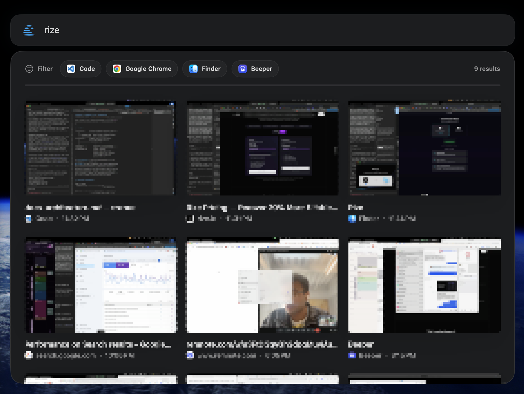 Coast search results